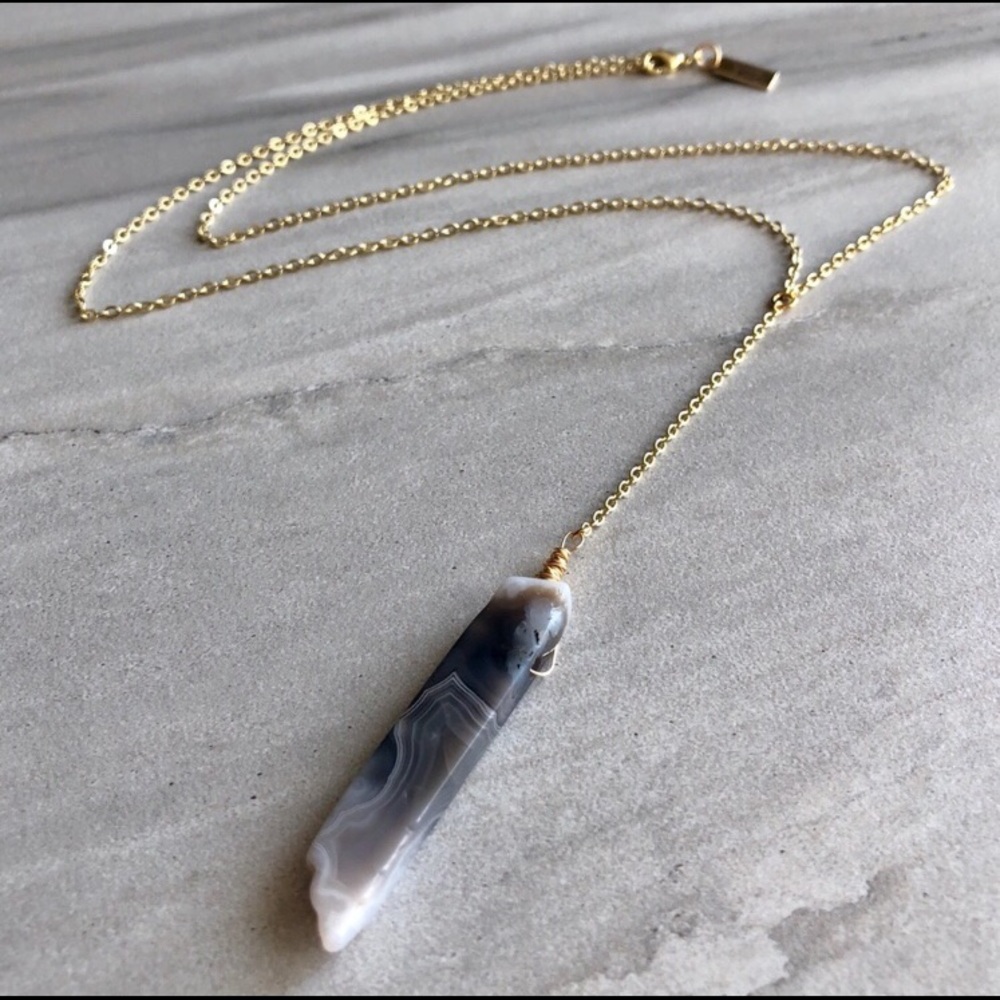 14K Necklace w/Stone